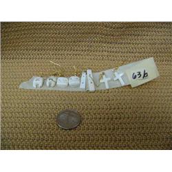 CHOICE on 3: lot of 4 ivory earrings by Mark Seeganna: Walrus, king island mask, crosses and posts w