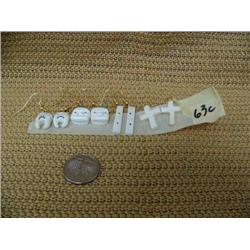 CHOICE on 3: lot of 4 ivory earrings by Mark Seeganna: Walrus, king island mask, crosses and posts w