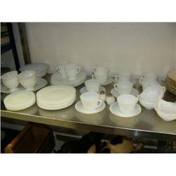 8 piece set of milk glass (154)