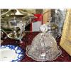 Image 5 : Incredibly lot of: sterling silver creamer and sugar dish, pressed glass butter dish, pressed class 