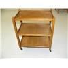 Image 1 : 3 tiered Quarter Sawn oak mission style serving trolley (2)
