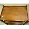 Image 2 : 3 tiered Quarter Sawn oak mission style serving trolley (2)
