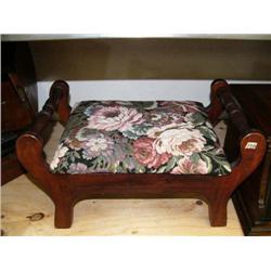 Tapestry covered foot stool, circa 1900 (2)