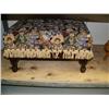 Image 1 : Tapestry covered queen Anne legged foot stool circa 1940 (2)