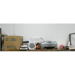 Epson printer, compact food saver, clocks, small oven, air purifier, radio, assorted kitchen cook we