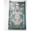 Image 1 : Green and clear floral design stained glass window - new (2)