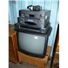 Image 1 : TV, TV stand, VCR, and tuner (185)