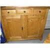 Image 3 : 2 door, 3 drawer, glass door pine hutch, circa 1860 (2)