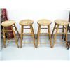 Image 1 : Lot of 4 old wood stools (2)