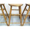 Image 3 : Lot of 4 old wood stools (2)