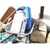 Image 4 : Lot of: lawnmower, outdoor tools, wheel barrel, saw horses, tires, etc. (185)
