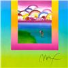 Image 2 : Peter Max "Umbrella Man with Rainbow Sky on Blends" Limited Edition Lithograph