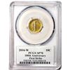 Image 2 : 2016-W Mercury Dime Gold Centennial Commemorative Coin PCGS SP70 First Strike