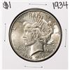 Image 1 : 1934 $1 Peace Silver Dollar Coin