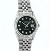 Image 2 : Rolex Mens Stainless Steel Diamond Datejust Wristwatch