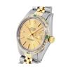 Image 3 : Rolex Mens Two Tone Emerald and Diamond Datejust Wristwatch With Rolex Box