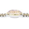 Image 6 : Rolex Mens Two Tone Emerald and Diamond Datejust Wristwatch With Rolex Box