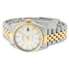 Image 5 : Rolex Men's Two Tone Silver Index Datejust Wristwatch