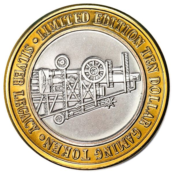 .999 Fine Silver Silver Legacy Reno, Nevada $10 Limited Edition Gaming Token