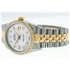 Image 8 : Rolex Mens Two Tone White Diamond Datejust Wristwatch