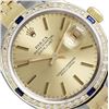 Image 2 : Rolex Mens Two Tone Sapphire and Diamond Datejust Wristwatch With Rolex Box