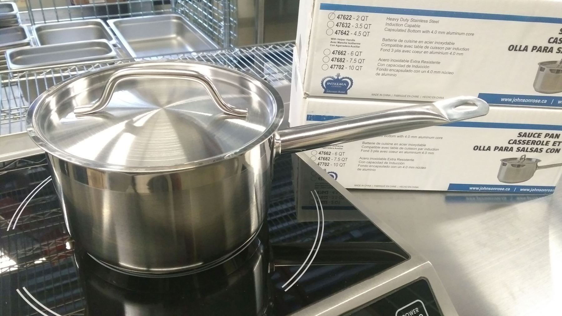 NEW JOHNSON ROSE 2QT INDUCTION CAPABLE HEAVY DUTY