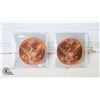 Image 2 : 2 ONE OUNCE COPPER BULLION COINS