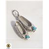 Image 1 : SILVER 925 PENDANT SLIPPERS WITH BLUE STONE