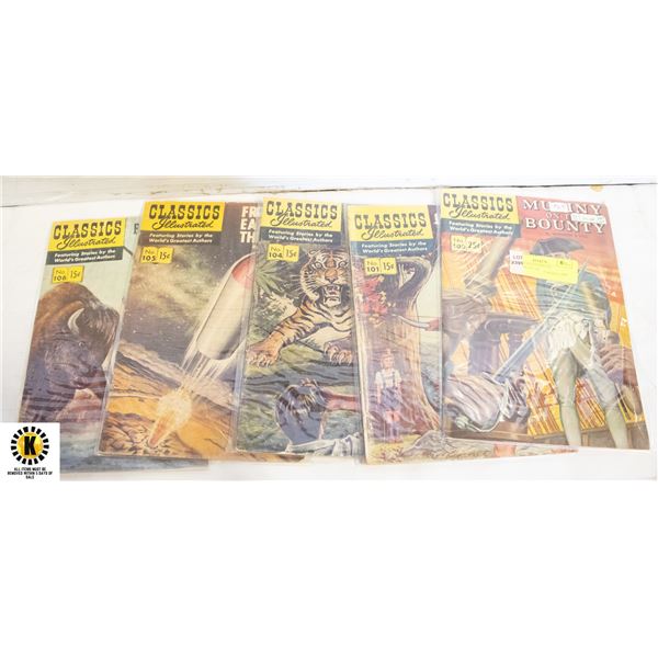 CLASSICS ILLUSTRATED 100,101,104,105,106