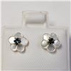 Image 1 : BZ1682-172 14K DIAMOND MOTHER OF PEARL EARRINGS