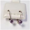 Image 1 : BZ1682-192 SILVER AMETHYST 3.5MM EARRINGS