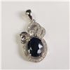 Image 1 : BZ1682-163 SILVER SAPPHIRE(2.5CT) CZ PENDANT