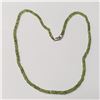 Image 1 : BZ1682-161 SILVER PERIDOT 16"  NECKLACE