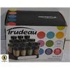 Image 1 : NEW TRUDEAU 16 GLASS BOTTLE SPICE SET W/ RACK