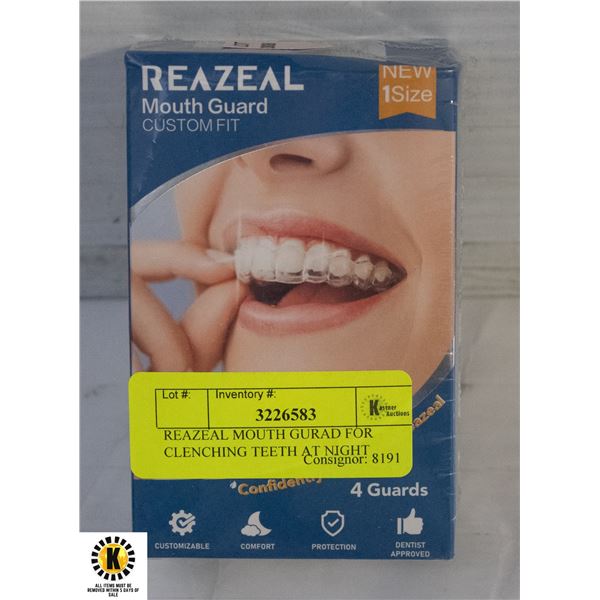 REAZEAL MOUTH GUARD FOR CLENCHING TEETH AT NIGHT