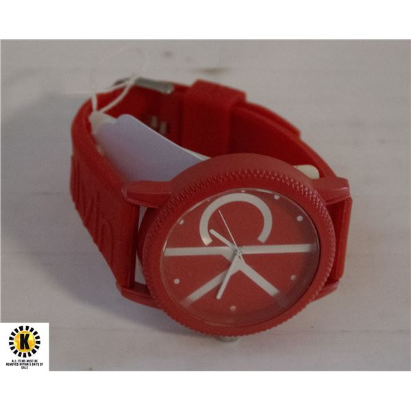 STEEL UNISEX QUARTZ WATCH WATER RESISTANT WHITE