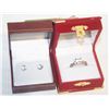 Image 1 : ESTATE RING & SOLITAIRE EARRINGS IN BOXES