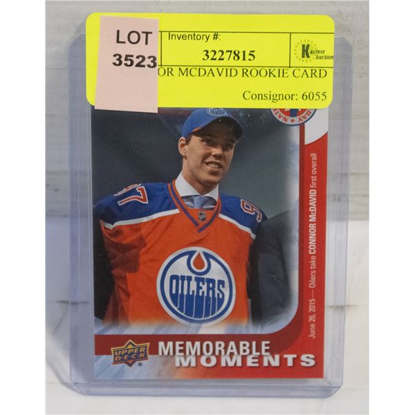CONNOR MCDAVID ROOKIE CARD