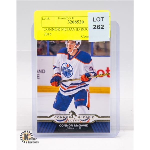 CONNOR MCDAVID ROOKIE CARD 2015