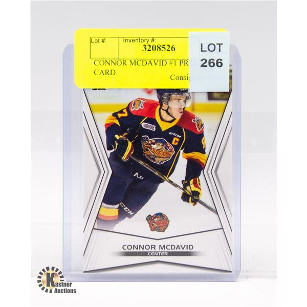 CONNOR MCDAVID #1 PREROOKIE CARD