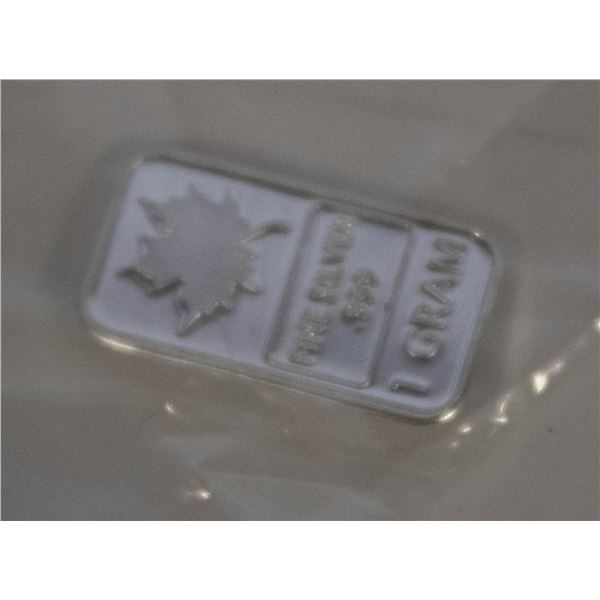 1 GRAM MAPLE SILVER BAR