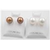 Image 1 : #299- NATURAL AKOYA PEARL STUD EARRINGS 2 SET