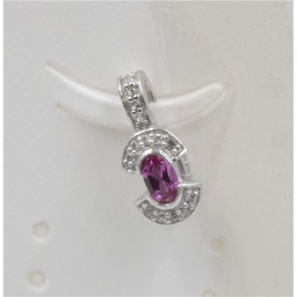 #132-PINK SAPPHIRE PENDANT