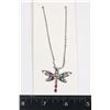 Image 1 : NEW RHINESTONE DRAGON FLY PENDANT AND CHAIN