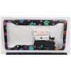Image 1 : NEW PAW DESIGN LICENSE PLATE FRAME. INCLUDES