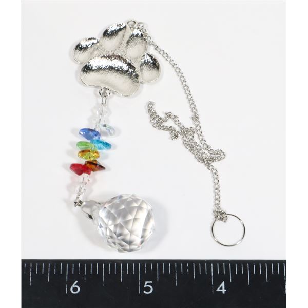NEW RHINESTONE PAWPRINT THEME PRISM SUNCATCHER