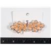 Image 1 : NEW ROSE GOLD TONE CORAL/CLEAR RHINESTONE PEACOCK