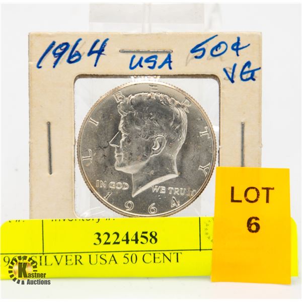 1964 SILVER USA 50 CENT