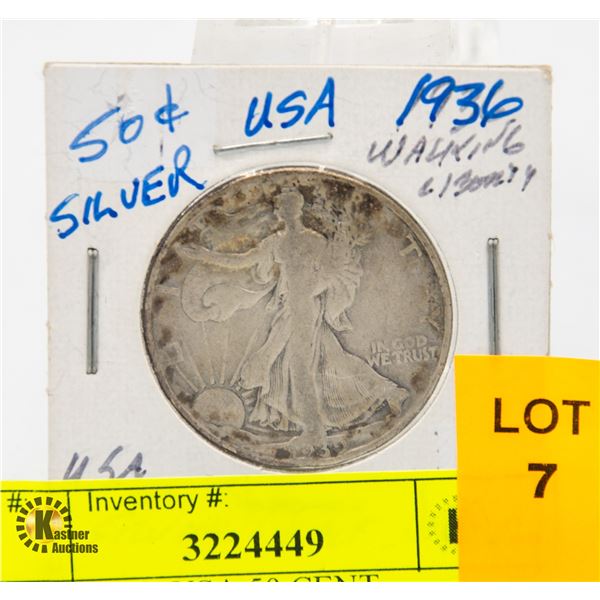 1936 SILVER USA 50 CENT