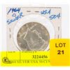 Image 1 : 1964 SILVER USA 50 CENT